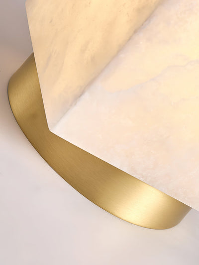 Usilia Modern Minimalist Brass Alabaster Ceiling Light - Neutral Decor
