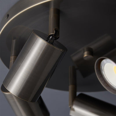 Solara Ceiling Lamp Brass Cylinder Adjustable Contemporary - Neutral Decor