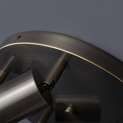 Solara Ceiling Lamp Brass Cylinder Adjustable Contemporary - Neutral Decor