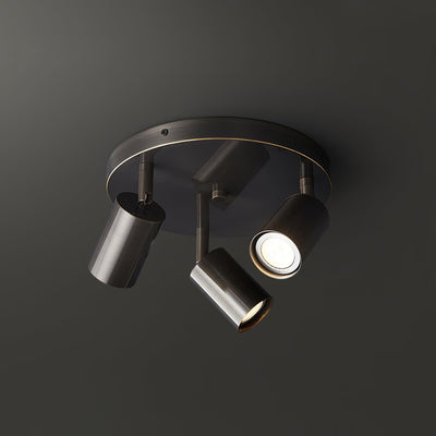 Solara Ceiling Lamp Brass Cylinder Adjustable Contemporary - Neutral Decor