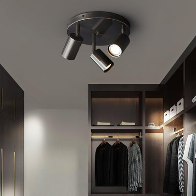 Solara Ceiling Lamp Brass Cylinder Adjustable Contemporary - Neutral Decor