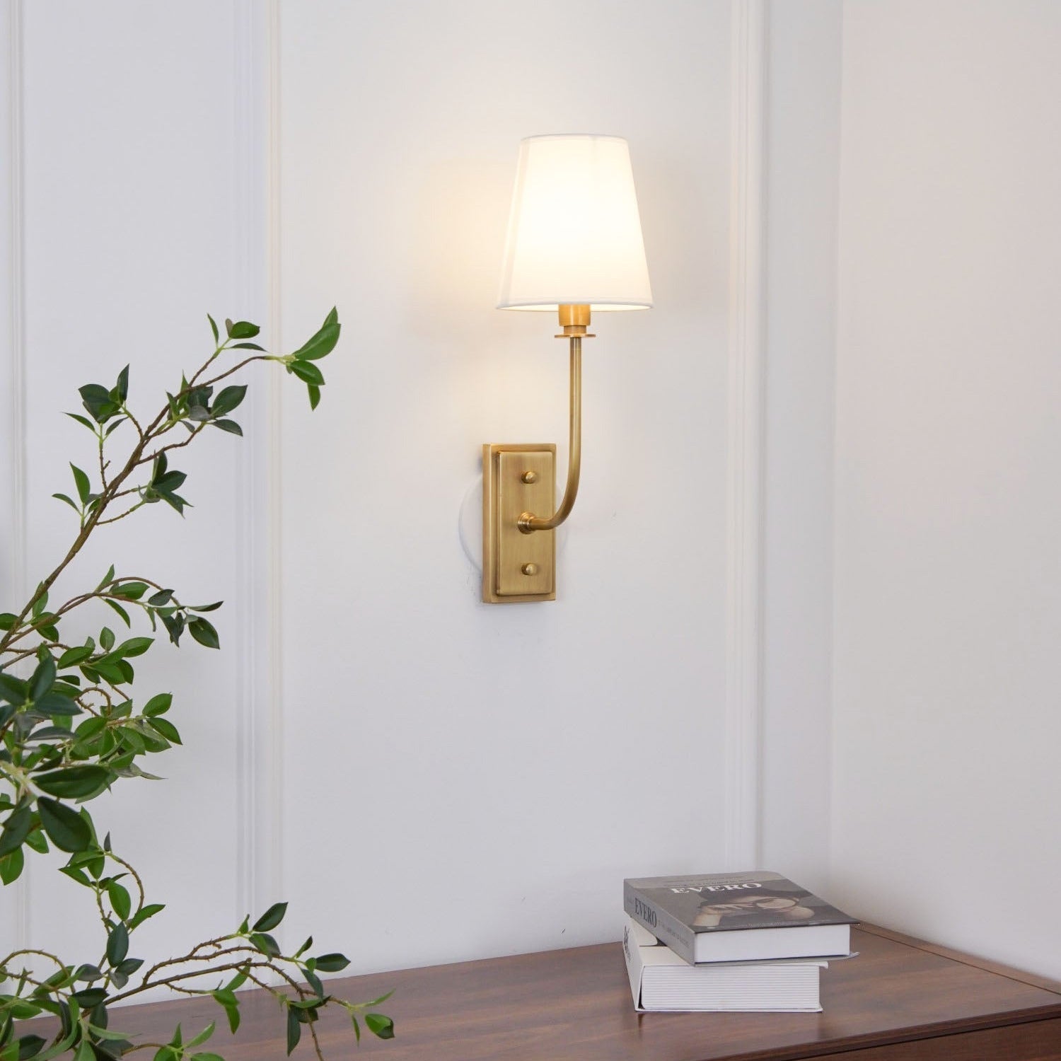 Silva Tapered Modern Fabric Wall Light