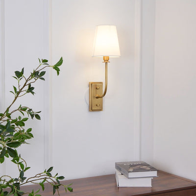 Silva Tapered Modern Fabric Wall Light