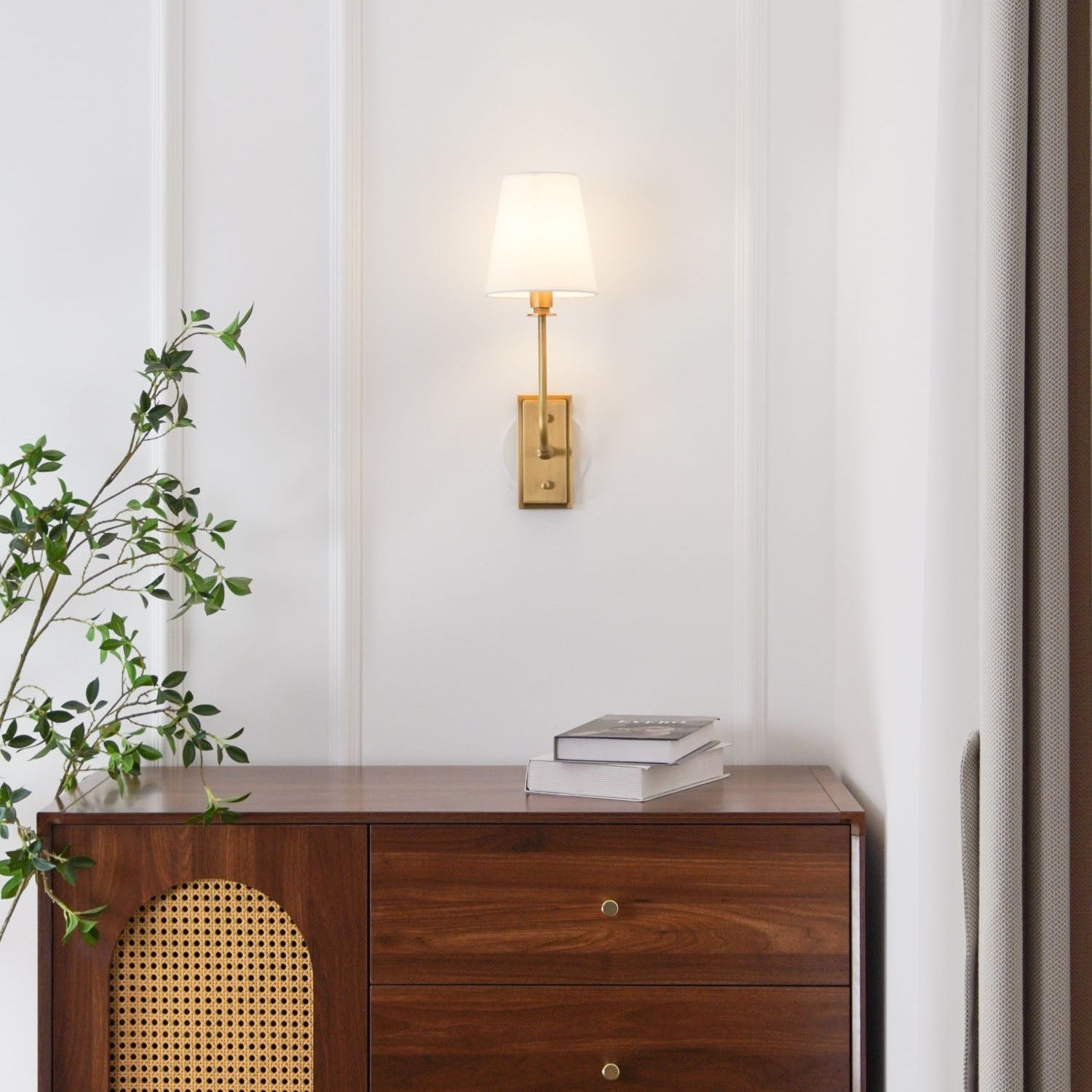 Silva Tapered Modern Fabric Wall Light