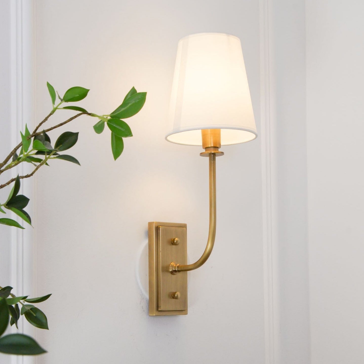 Silva Tapered Modern Fabric Wall Light