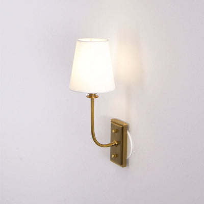 Silva Tapered Modern Fabric Wall Light