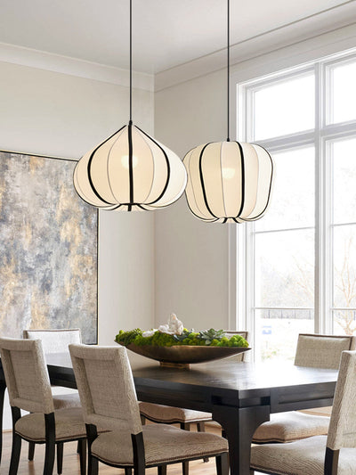 Fallowmere Ribbed Stretch Fabric Pendant Lamp