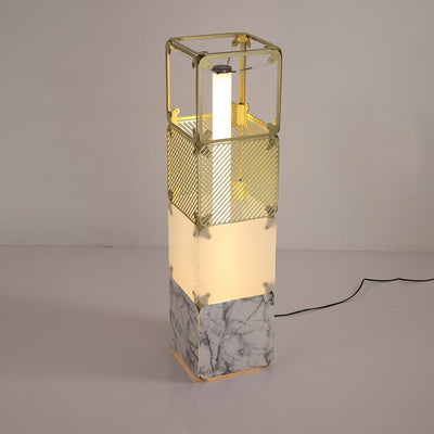 LuxeGrid Industrial Brass Floor Lamp