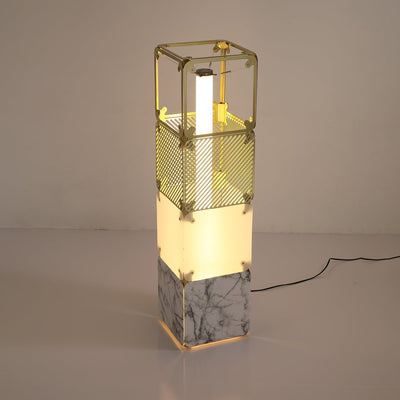 LuxeGrid Industrial Brass Floor Lamp
