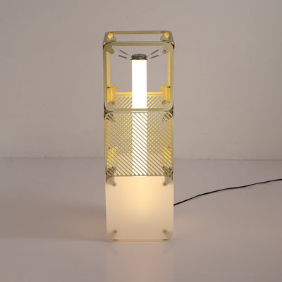 LuxeGrid Industrial Brass Floor Lamp