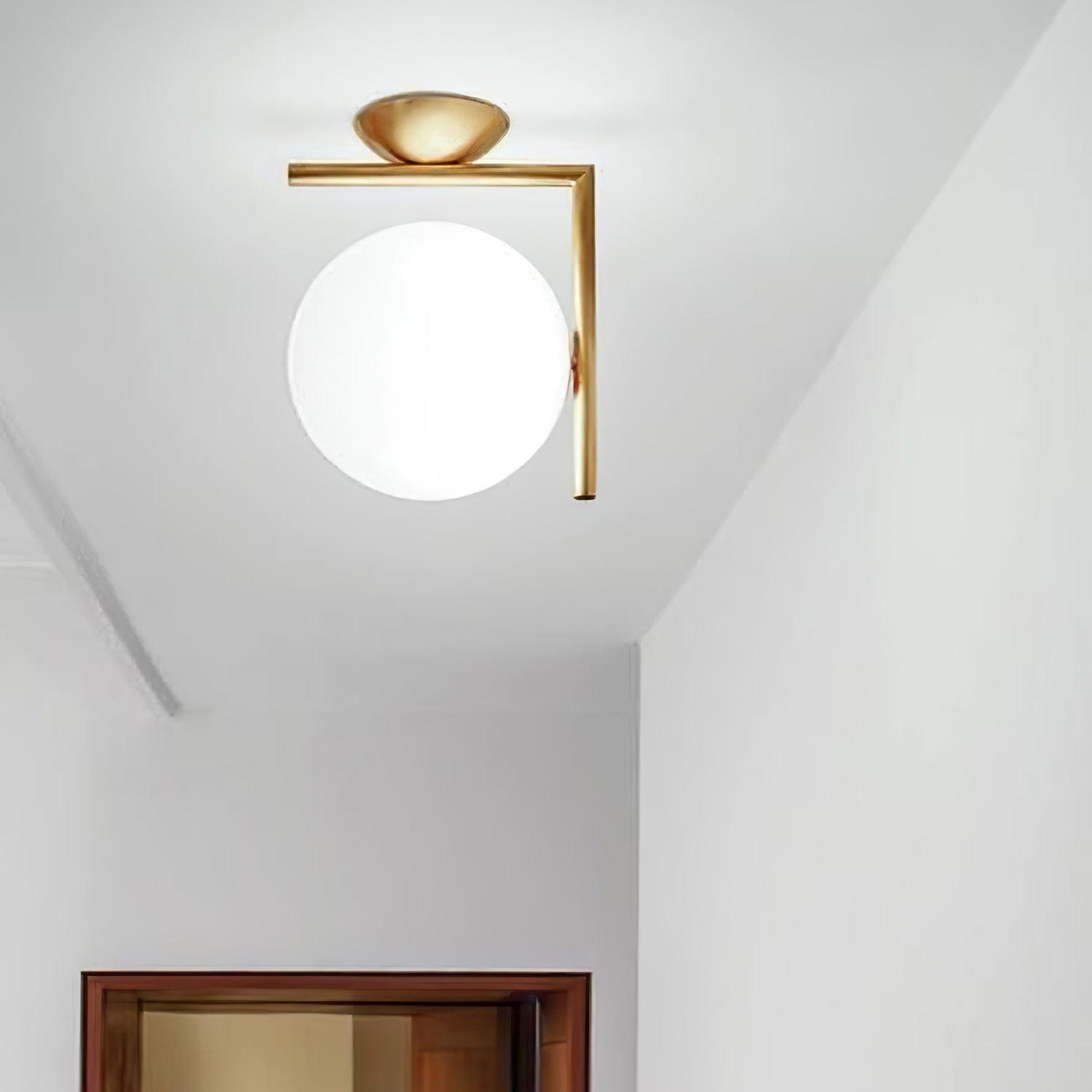 Joanna Modern Minimalist Opal Blown Glass Wall Lamp