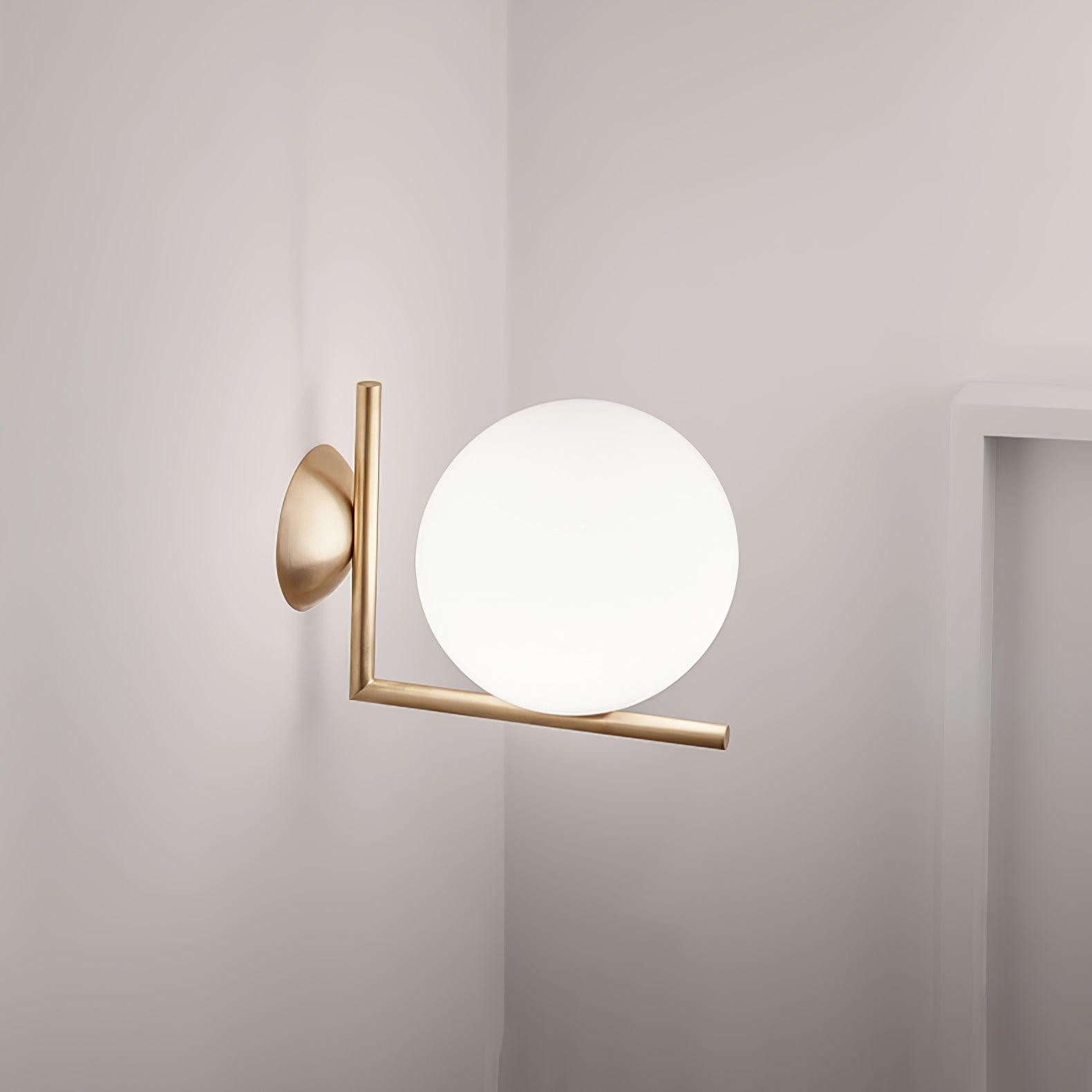Joanna Modern Minimalist Opal Blown Glass Wall Lamp