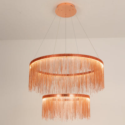 Arisha Tassel Chain Art Deco Pendant Light Living Room Hall - Neutral Decor