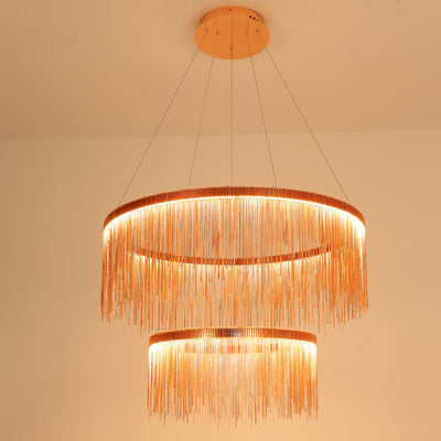 Arisha Tassel Chain Art Deco Pendant Light Living Room Hall - Neutral Decor