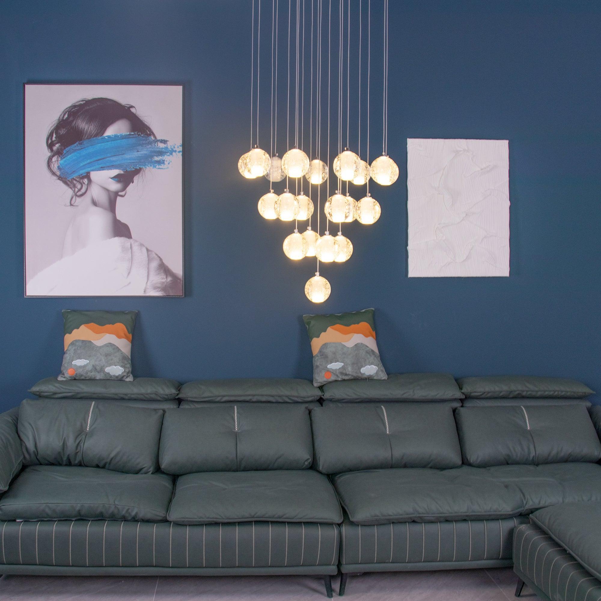 Crystal Bubble Cluster Pendant Light