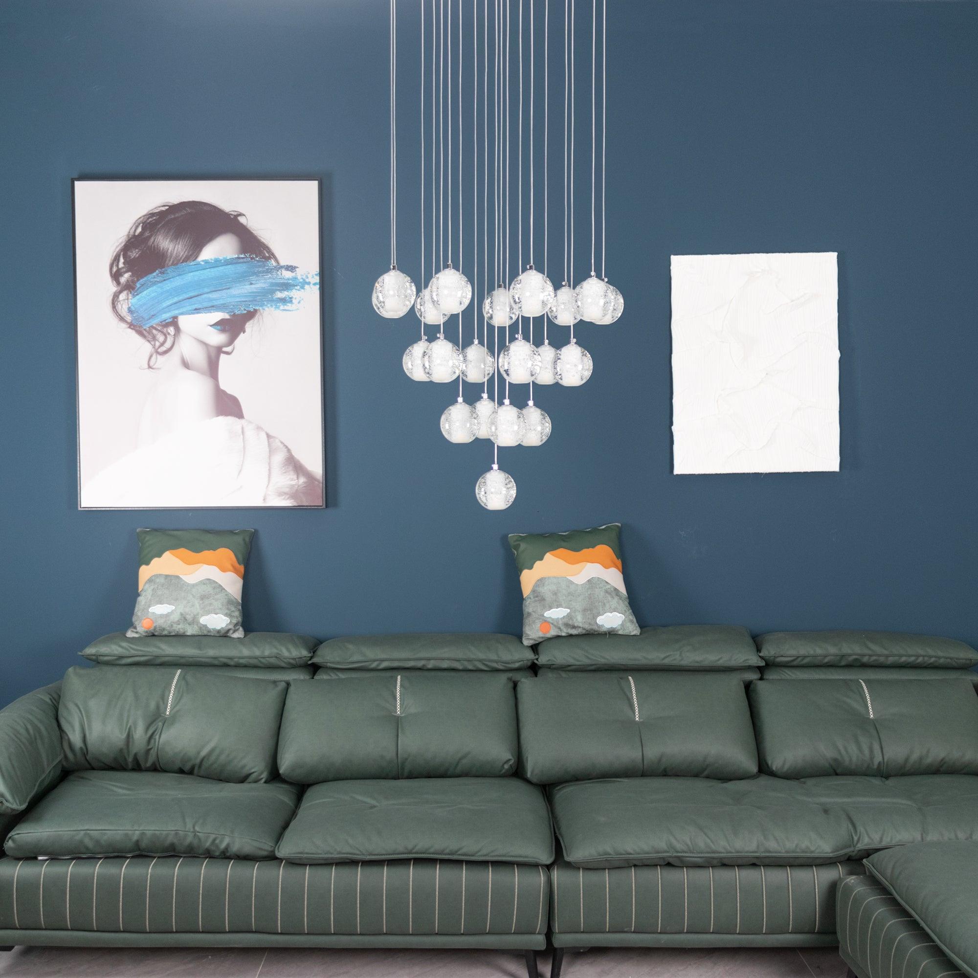 Crystal Bubble Cluster Pendant Light