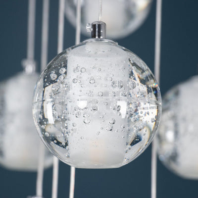 Crystal Bubble Cluster Pendant Light