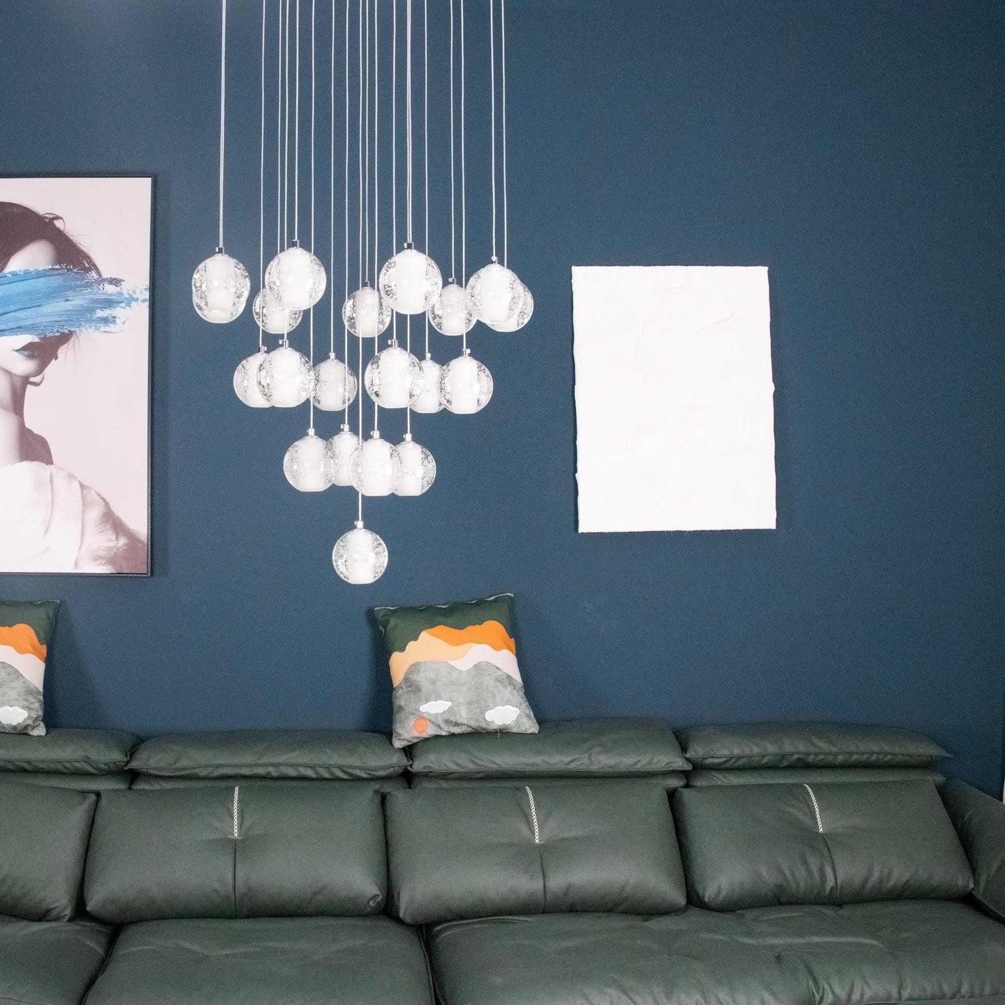 Crystal Bubble Cluster Pendant Light