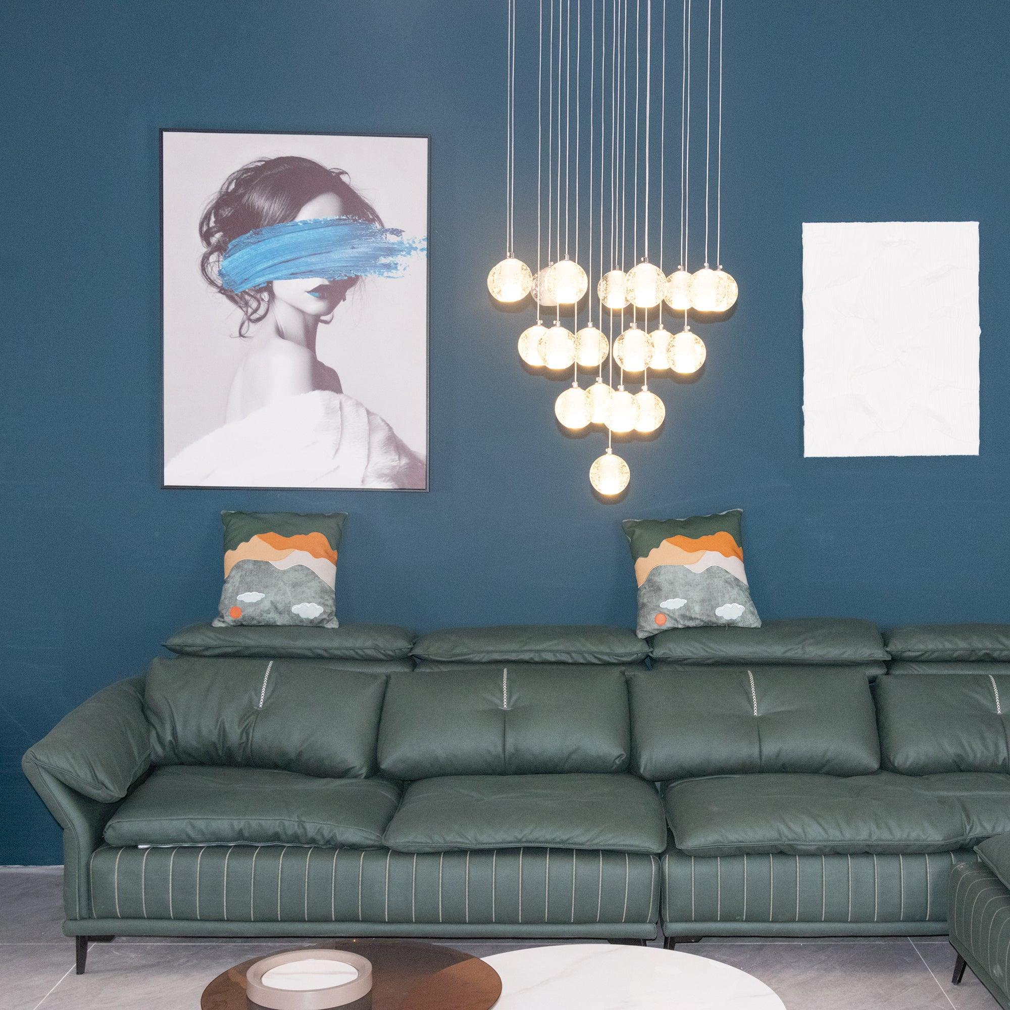 Crystal Bubble Cluster Pendant Light