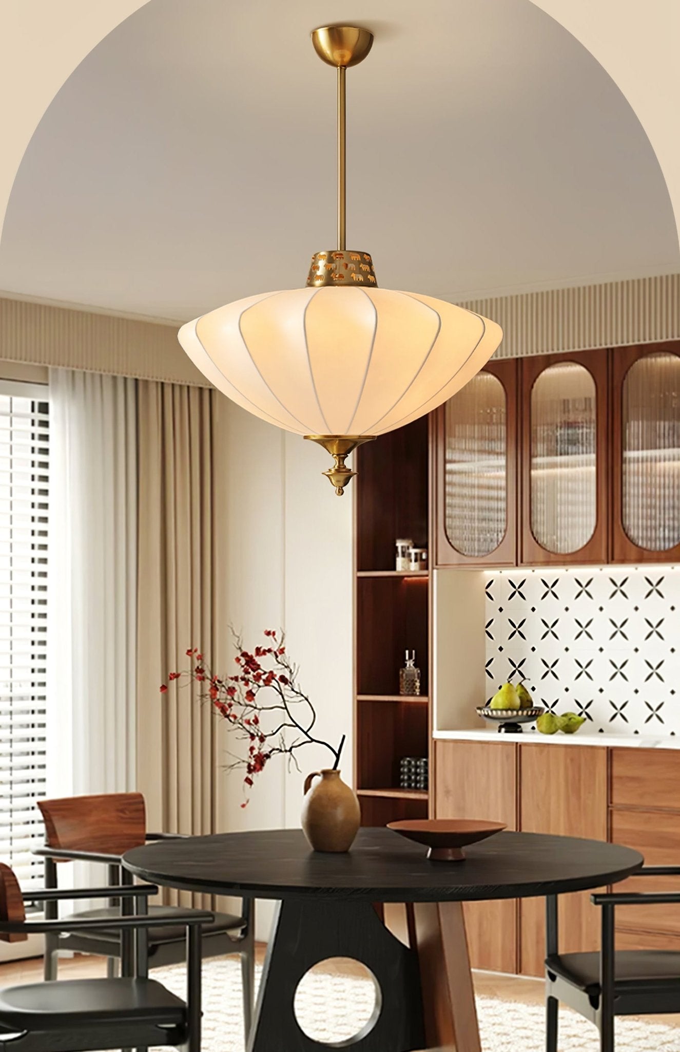 Ortalara Elegance Vintage Bloom Silk Pendant Lamp