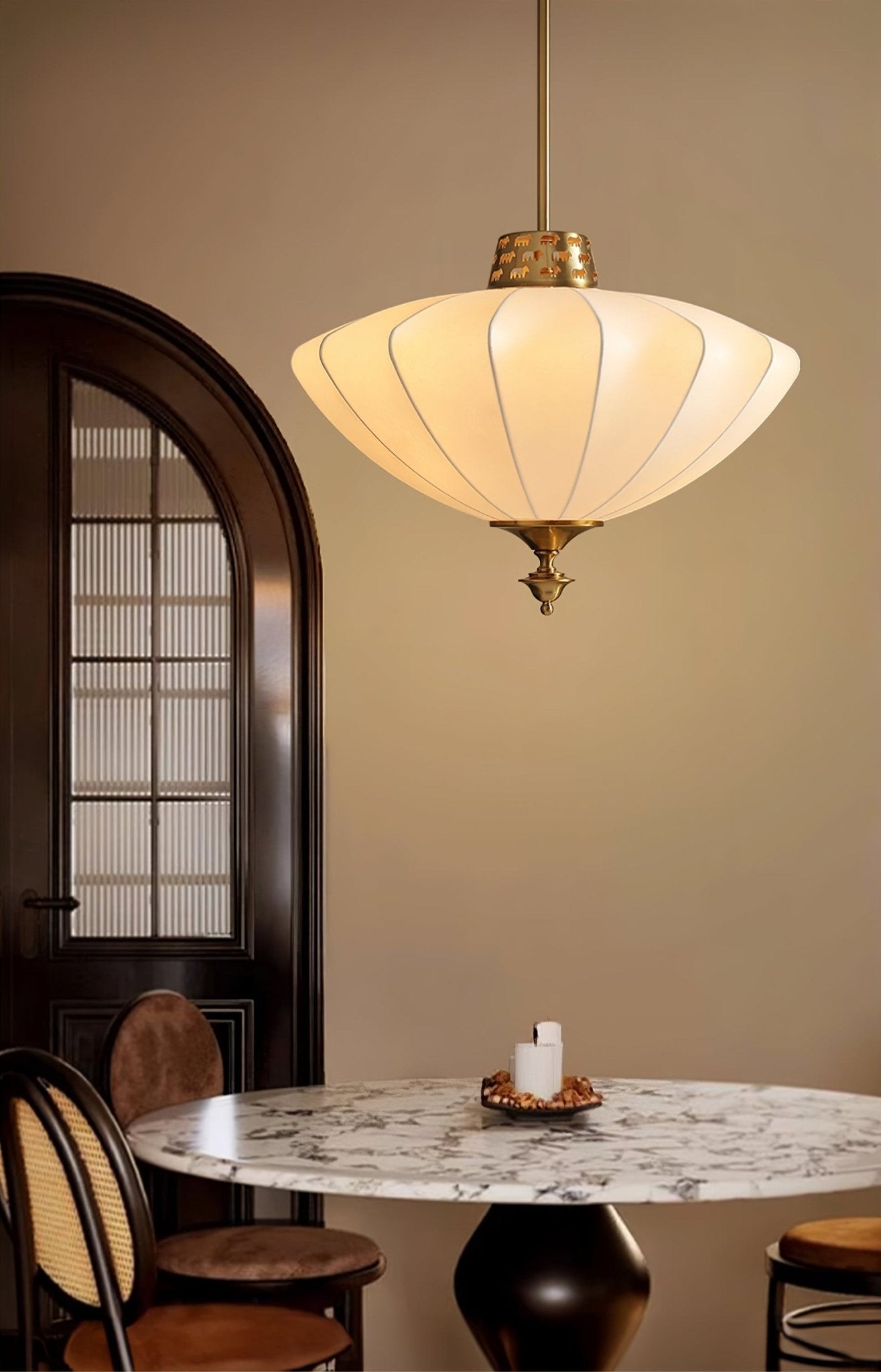 Ortalara Elegance Vintage Bloom Silk Pendant Lamp