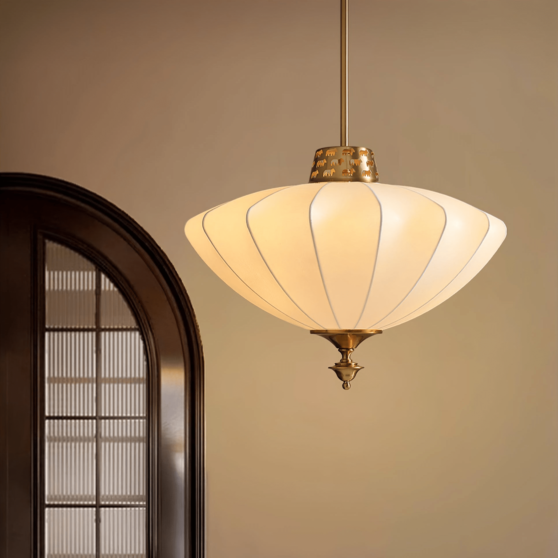 Ortalara Elegance Vintage Bloom Silk Pendant Lamp