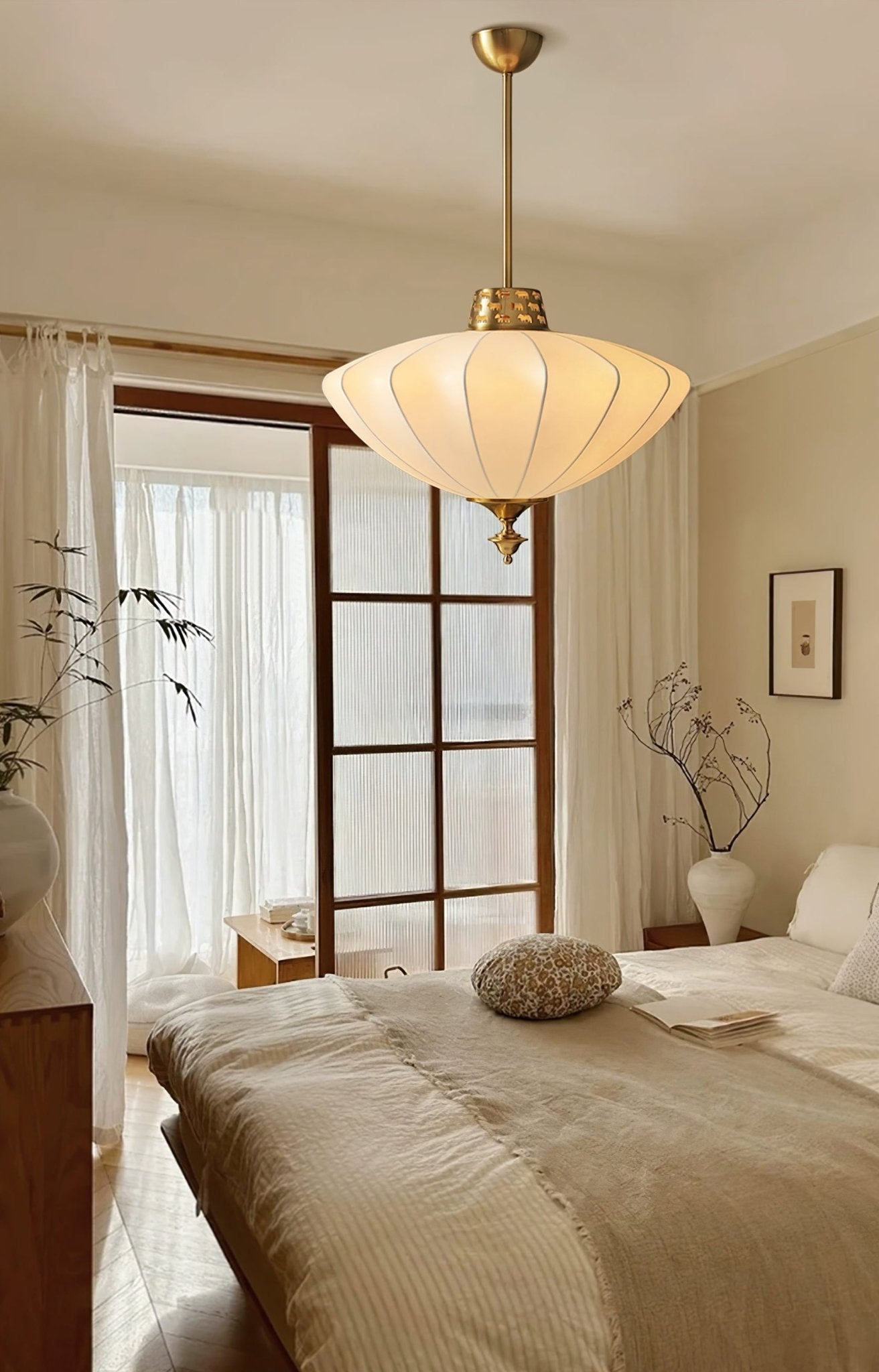 Ortalara Elegance Vintage Bloom Silk Pendant Lamp