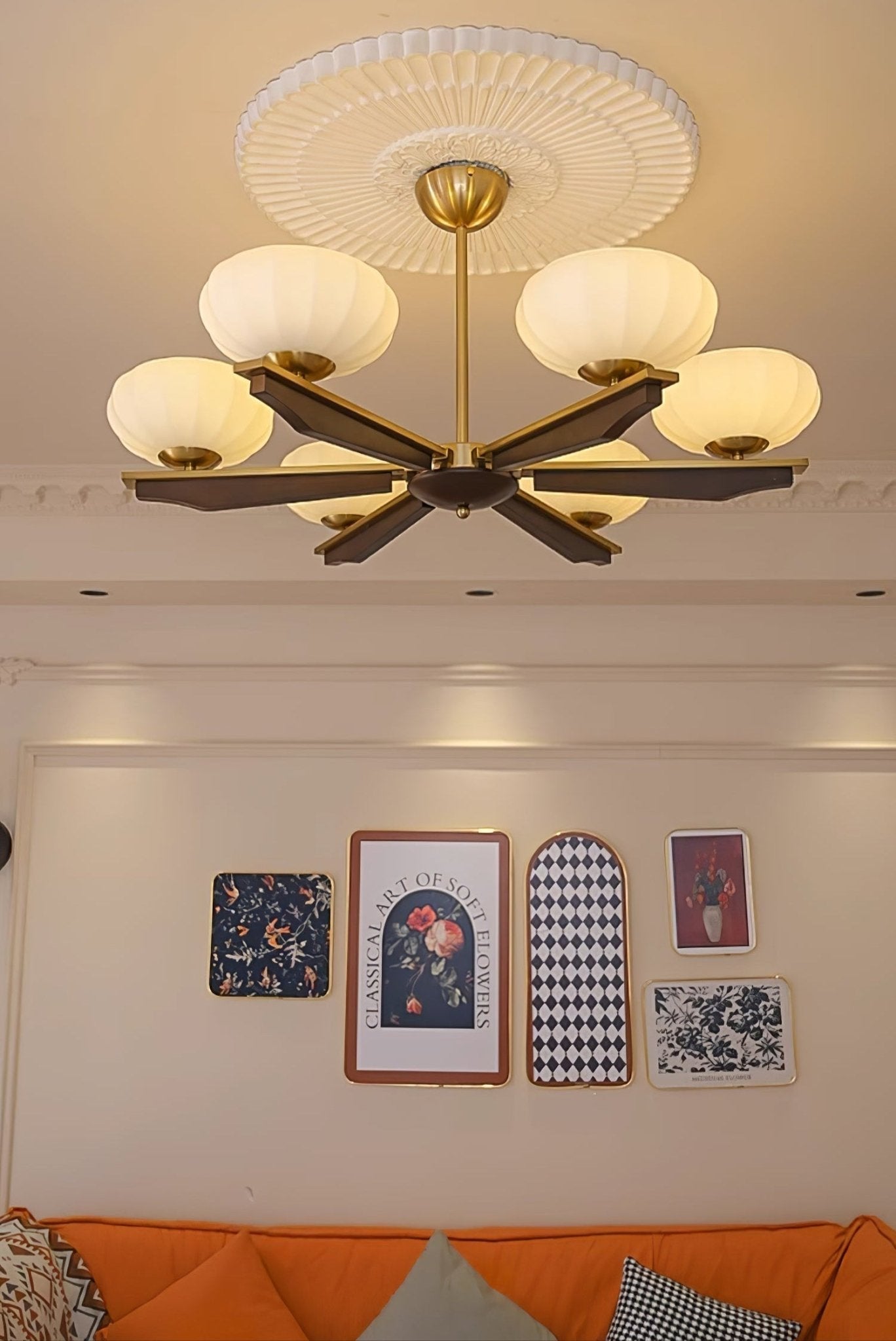 Uzoror Traditional Elegance Vintage Wood Chandelier