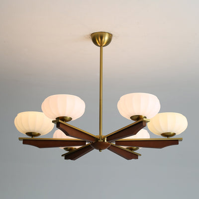 Uzoror Traditional Elegance Vintage Wood Chandelier