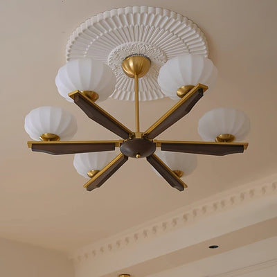 Uzoror Traditional Elegance Vintage Wood Chandelier