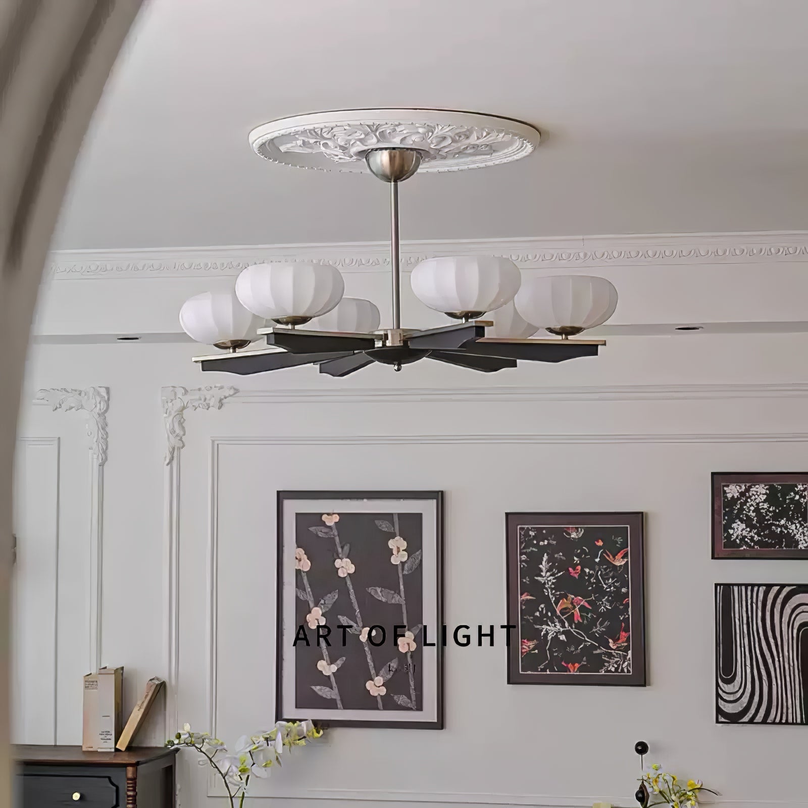 Uzoror Traditional Elegance Vintage Wood Chandelier