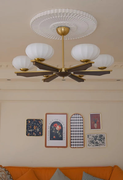 Uzoror Traditional Elegance Vintage Wood Chandelier