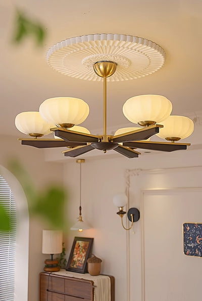 Uzoror Traditional Elegance Vintage Wood Chandelier