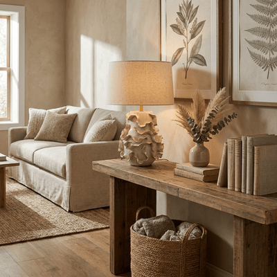 Elieielle Ruffled Ceramic Table Lamp