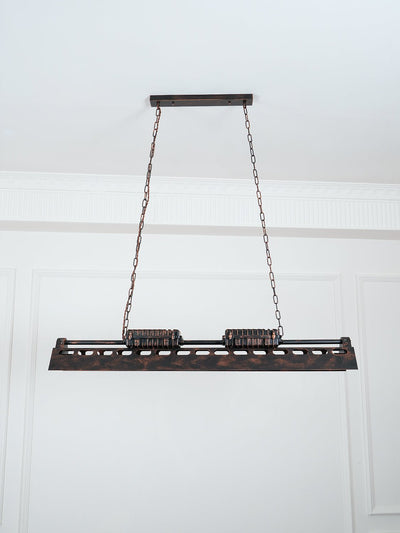 Mael Chandelier Industrial Rectangular Frame