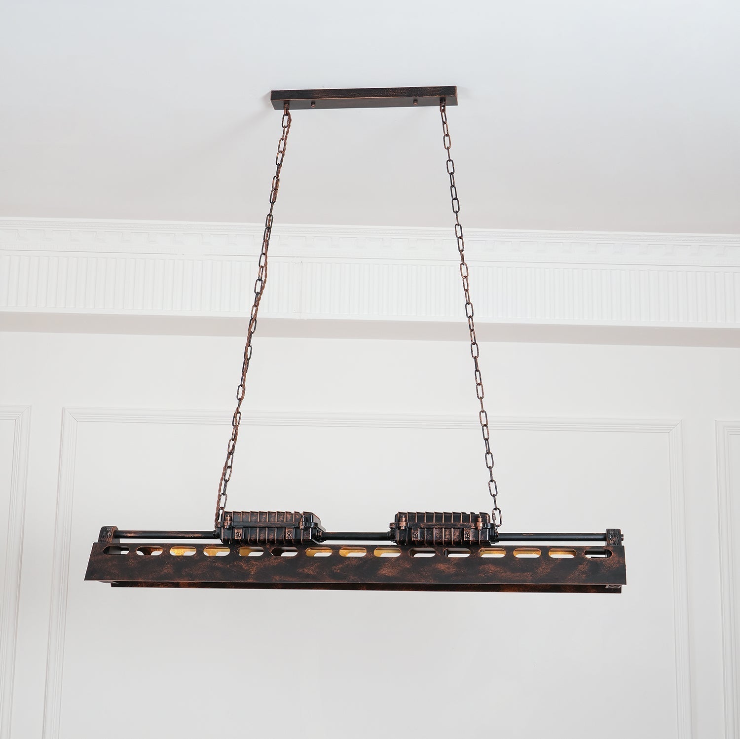 Mael Chandelier Industrial Rectangular Frame