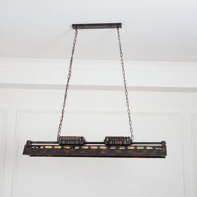 Mael Chandelier Industrial Rectangular Frame