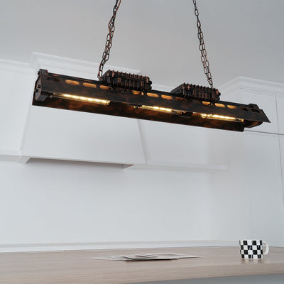 Mael Chandelier Industrial Rectangular Frame