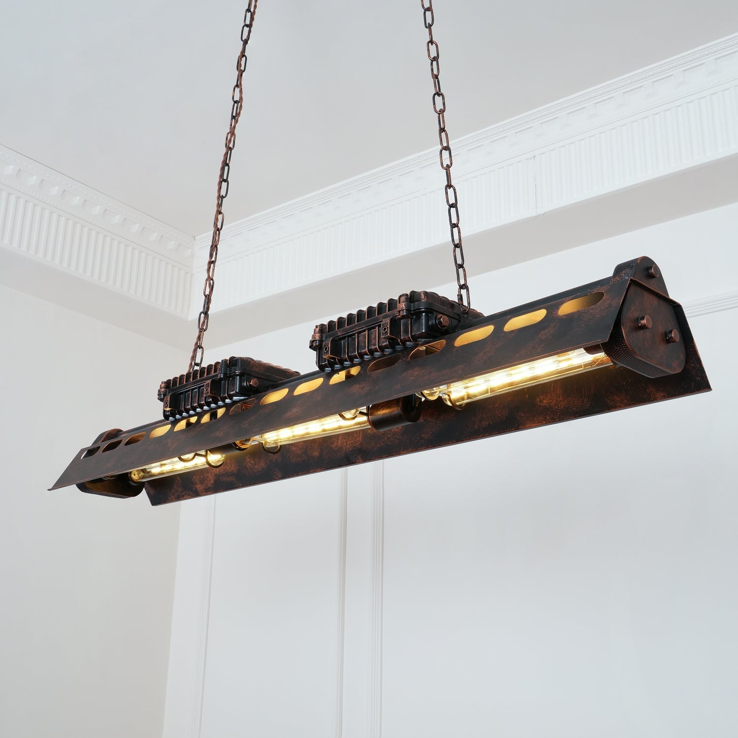 Mael Chandelier Industrial Rectangular Frame