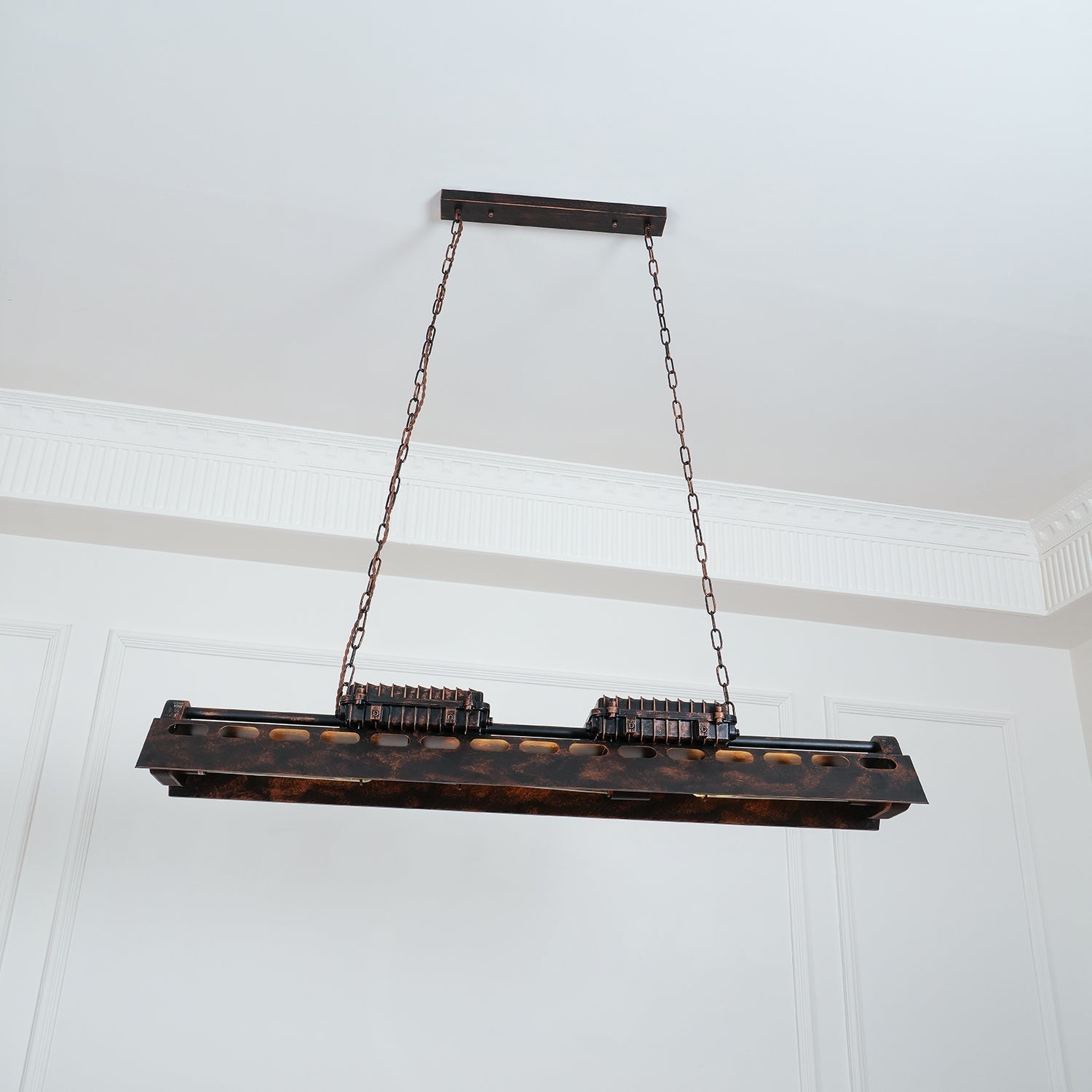 Mael Chandelier Industrial Rectangular Frame