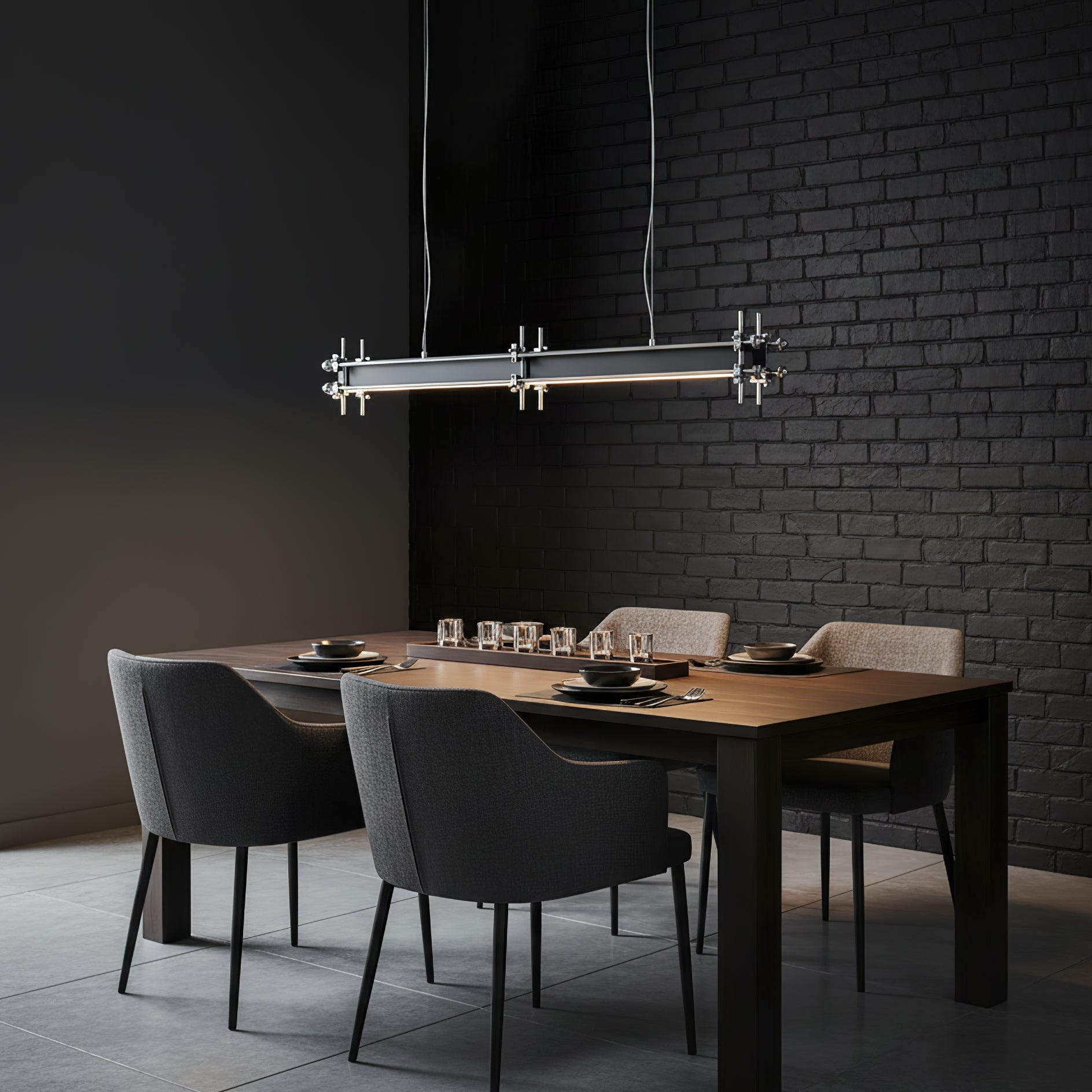 Kolve Industrial Axis Linear Pendant Lamp