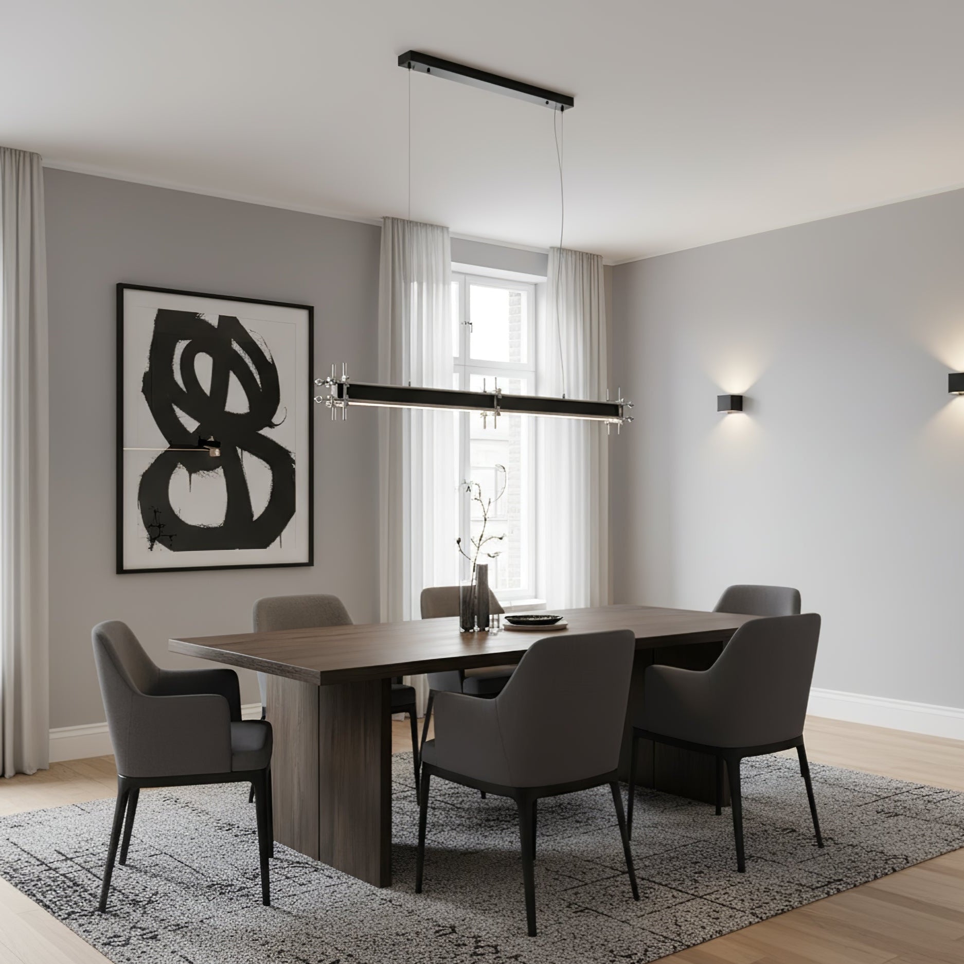 Kolve Industrial Axis Linear Pendant Lamp