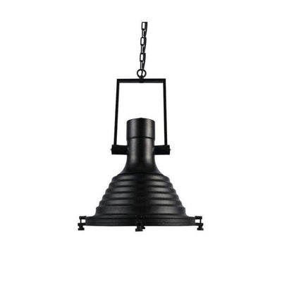 Silven Pendant Lamp Brass Ribbed Dome Industrial