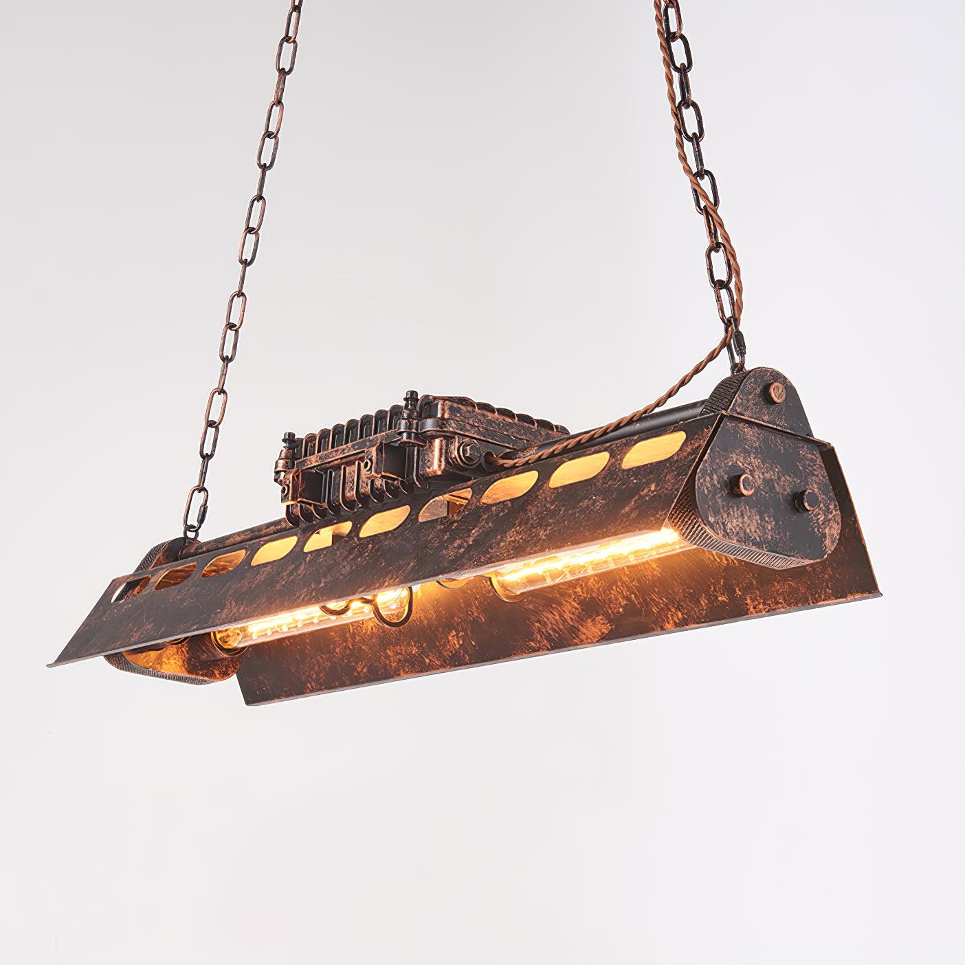 Mael Chandelier Industrial Rectangular Frame