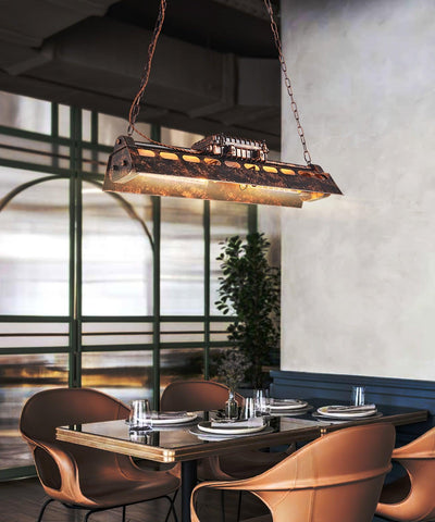 Mael Chandelier Industrial Rectangular Frame