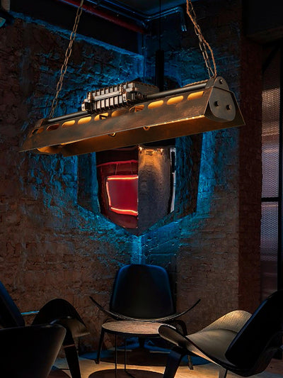 Mael Chandelier Industrial Rectangular Frame