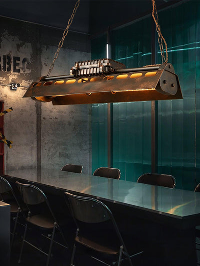 Mael Chandelier Industrial Rectangular Frame