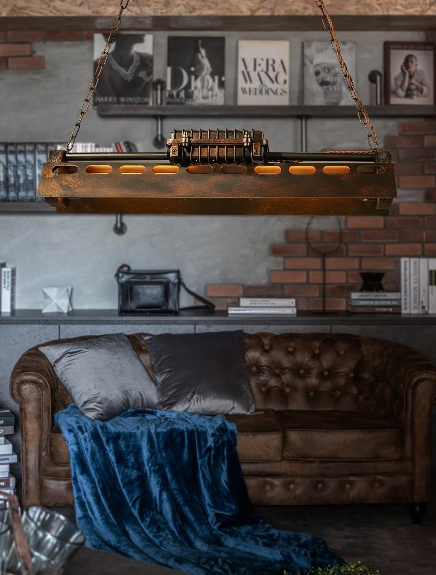 Mael Chandelier Industrial Rectangular Frame