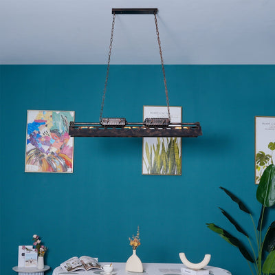 Mael Chandelier Industrial Rectangular Frame