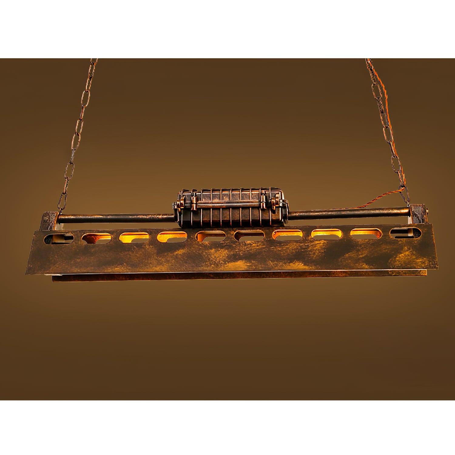 Mael Chandelier Industrial Rectangular Frame